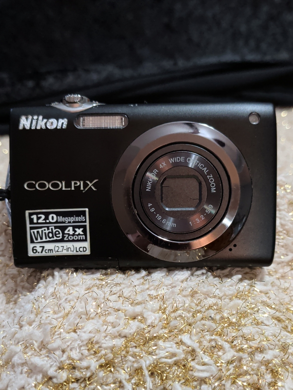 Vintage Nikon COOLPIX S3000 12.0MP Digital Camera Black Y2K - Working!